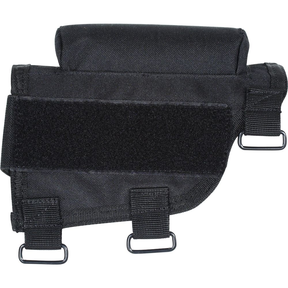 Voodoo Tactical 20-942100000 Buttstock Cheek Piece w/Ammo pouch, Black