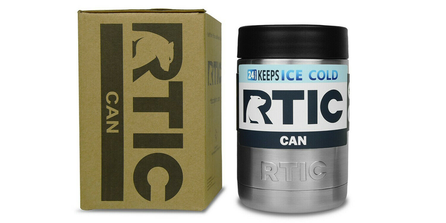 RTIC Stainless Steel Can Cooler 12oz Graphite, Camo, or White 