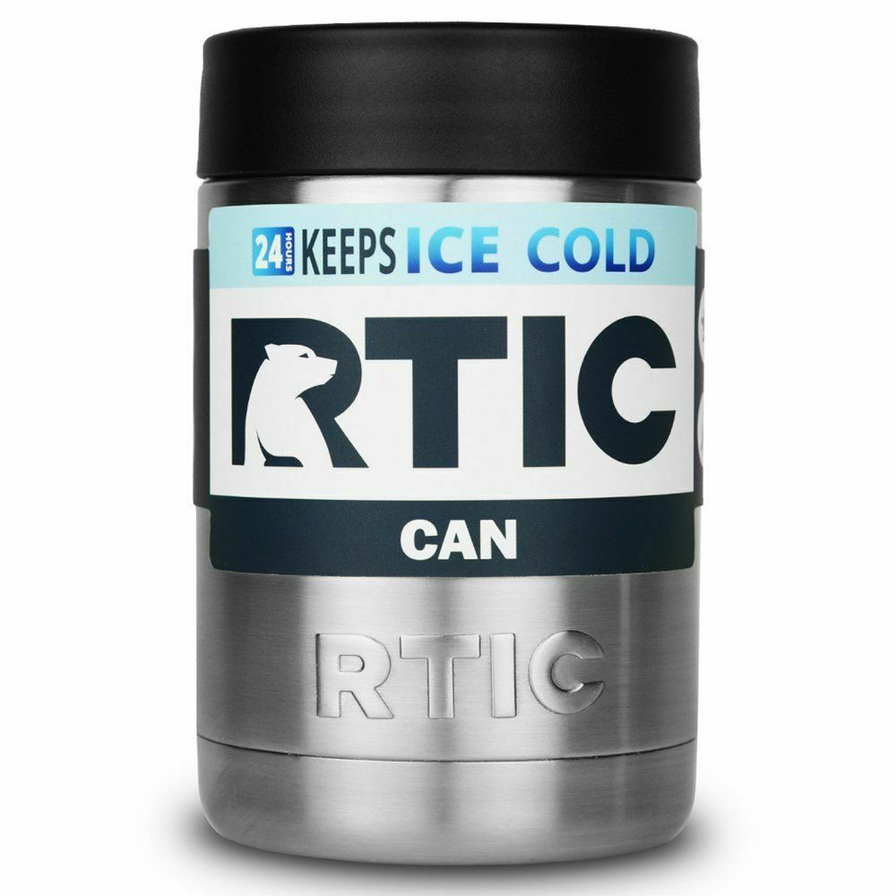 RTIC Stainless Steel Skinny Can Cooler, Fits all 12oz Slim Cans, Chalk